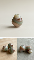 Handcrafted colored glass blessing bead