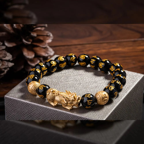 Feng Shui Bracelet -Pixiu Black Obsidian Bracelet forWealth